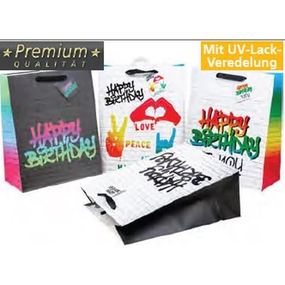 Ajándéktáska - Grafftis - Happy Birthday (nagy)