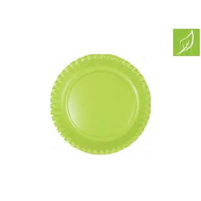 Tányér - Papír Zöld 10db/cs