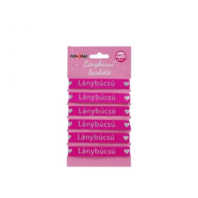 Karkötő Lánybúcsú rózsaszín 6db 34cm