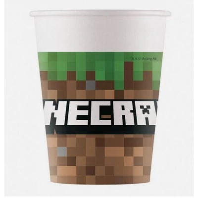 Papírpohár - Minecraft - 200 ml, 8 db-os