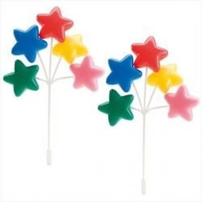 Tortadísz - Műanyag színes csillag