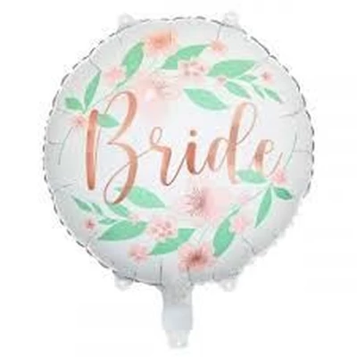 Fólia lufi virágos Bride 45cm, fehér