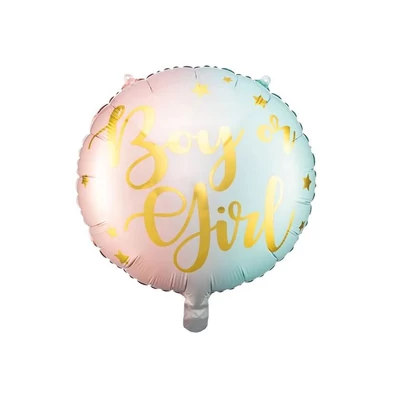 Fólia lufi - 14"-es Babaváró Fiú vagy lány fólia lufi, Léggömb