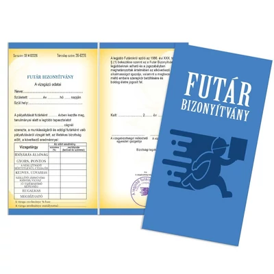 Bizonyítvány - Futár Bizonyítvány