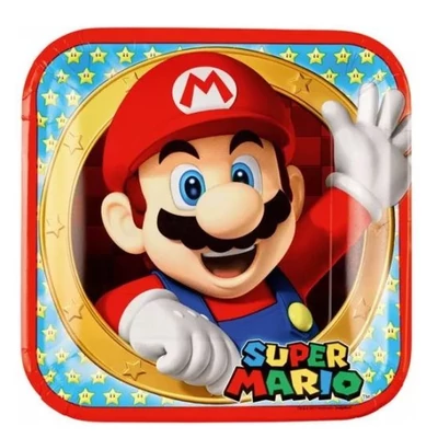 Super Mario Papírtányér 8 db-os 23 cm