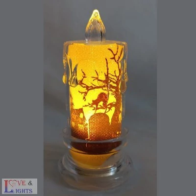 Halloween ijesztő LED gyertya