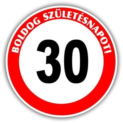 SEBESSÉGKORLÁTOZÓ TÁBLA SZÜLETÉSNAPRA