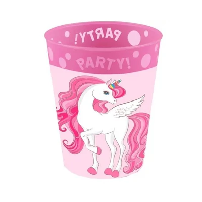 Unikornis Rainbow Colors pohár, műanyag