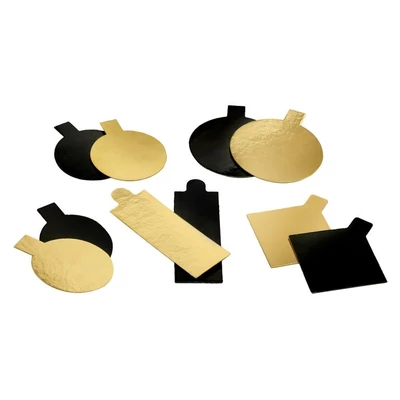 Arany-fekete mini desszert alátétek