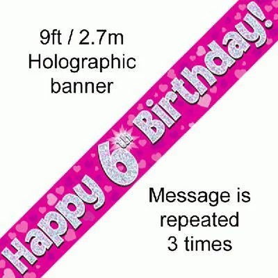 Banner - Pink - 06th Birthday Felirat