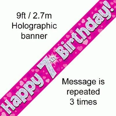 Banner - Pink - 07th Birthday Felirat