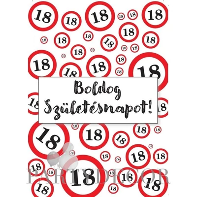 Üvegcímke - 18. Születésnapi Üvegcímke Sebességkorlátozós 2db-os