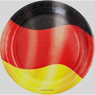 Tányér - Papír Német zászlós, 10db