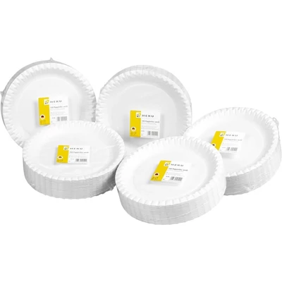 Tányér - Papír 100 db-os lapos tányér, 23 cm-es, komposztálható