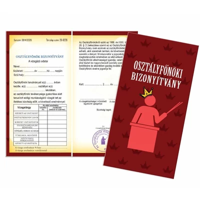 Bizonyítvány - Osztályfőnöki