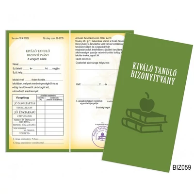 Bizonyítvány - Kiváló tanuló