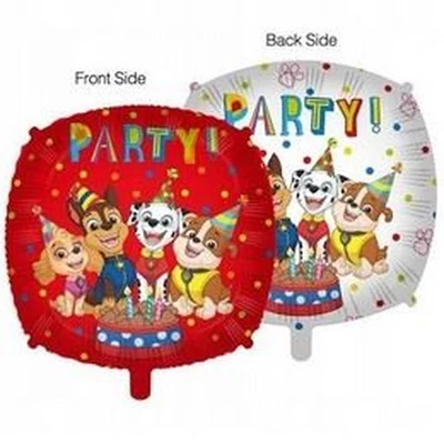 18 inch-es Mancs Őrjárat dupla oldalú fólia lufi