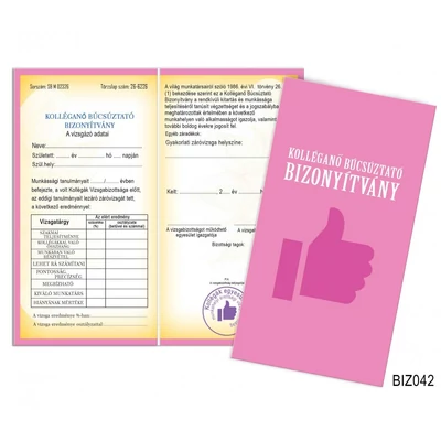 Bizonyítvány - Kolléganő búcsúztató