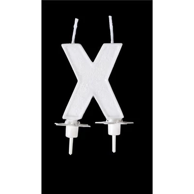 Gyertya - X, fehér színű