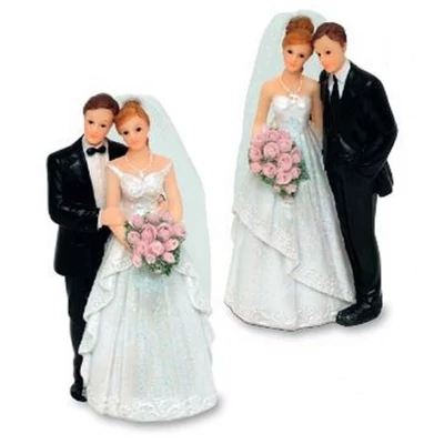 Tortadekoráció - Nászpár "Gyémánt"