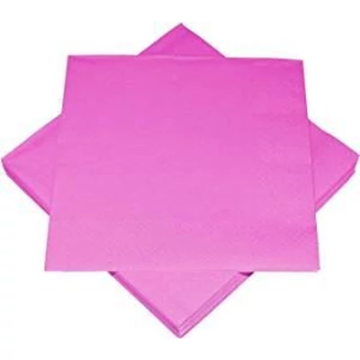 Szalvéta - Egyszínű, 3 rétegű, Pink, 20db