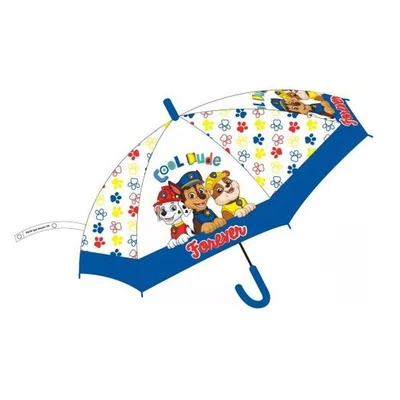 Mancs Őrjárat gyerek félautomata átlátszó esernyő, 74 cm