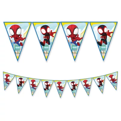 Pókember Spidey zászlófüzér 2,3 m