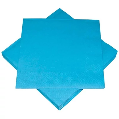 Szalvéta - Egyszínű, 3 rétegű, Türkiz, 20db