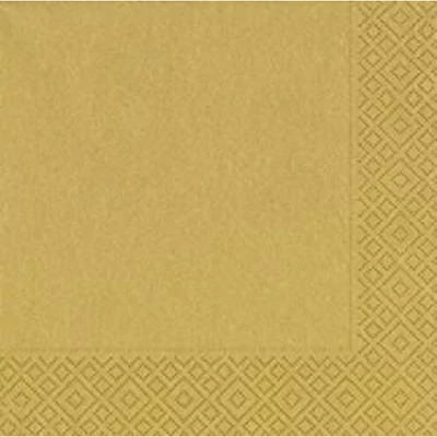Szalvéta - Egyszínű, 3 rétegű, Arany, 20db