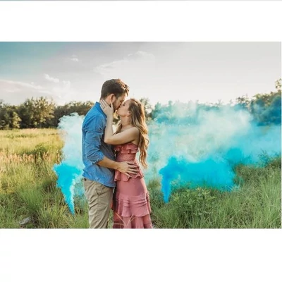 Füstgyertya babaváró partyhoz - kék