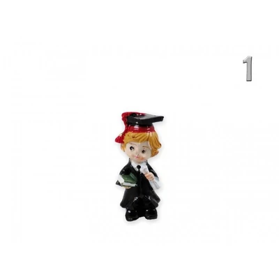 Kis kerámia figura - Ballagási, fiú