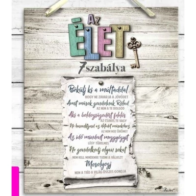 Dekor falikép - Az élet 7 szabálya