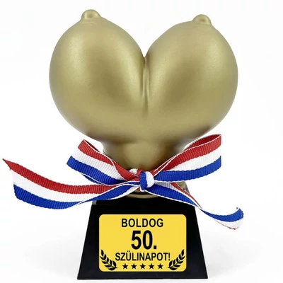 Vicces Mell Trófea - Boldog 50. Szülinapot