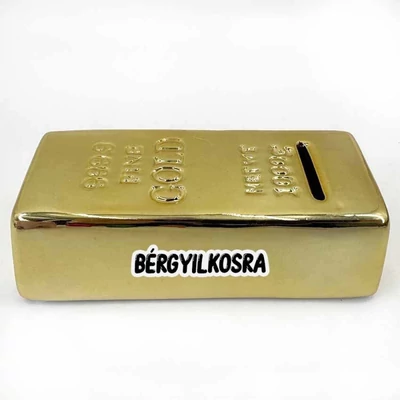 Persely - Bérgyilkosra, aranyrúd formájú