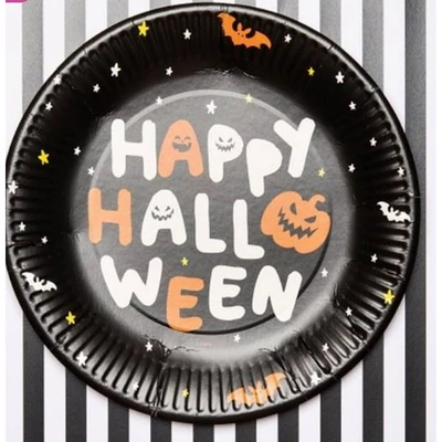 Papírtányér- Happy halloween 23cm