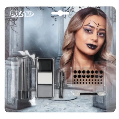 Arcfesték szett - Boszorkányos, fekete strasszkövekkel