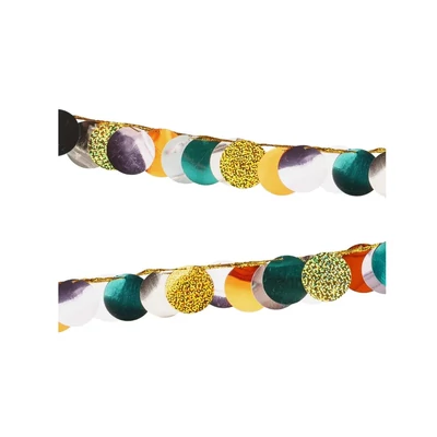 Fémes Kör Girland - Színes Mix 220cm