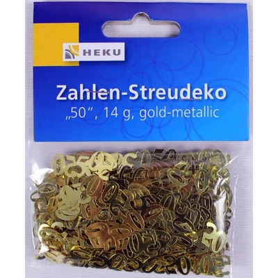 50-es számos arany születésnapi party konfetti - 14 gramm