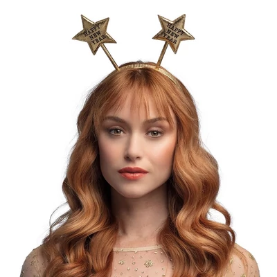 Happy New Year Tiara - Arany Csillagokkal