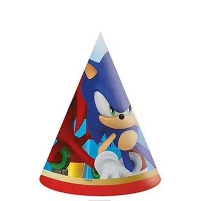 Sonic a sündisznó Sega parti kalap, csákó 6 db-os FSC