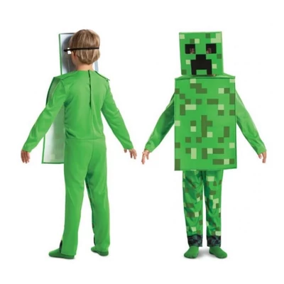 Creeper Fancy szerepjáték-jelmez, Minecraft, S méret, 4-6 éveseknek