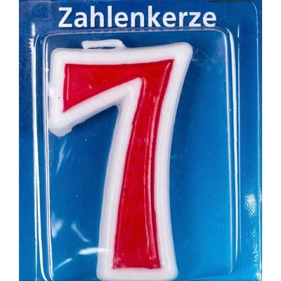 Számgyertya 7-es 8cm
