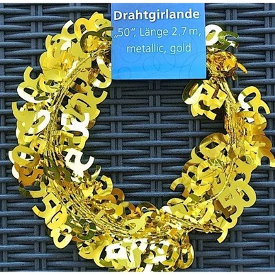 Girland 50-es Számos 2,7m arany