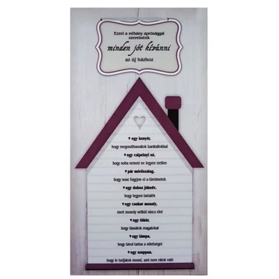 Falikép tábla - Jókívánság új házhoz