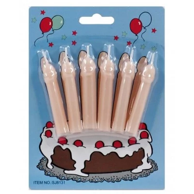 Party tortagyertya fütyis 6db 6,5cm