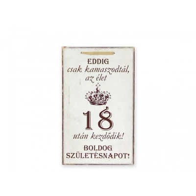 Kis fa tábla - 18-as kamasz