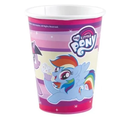 Én kicsi pónim Rainbow Sparkle papír pohár, 8 db-os, 250 ml