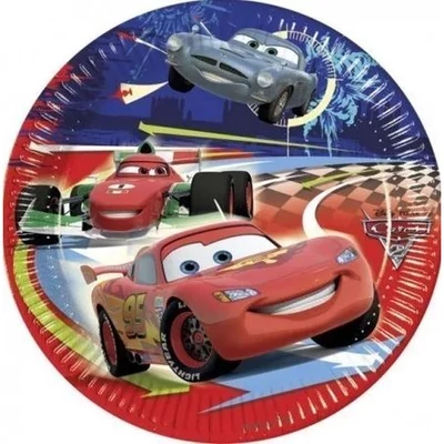 Disney Verdák Arena Race papírtányér, 8 db-os, 23 cm