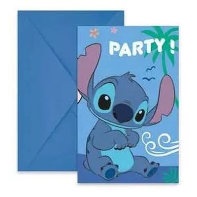 Parti meghívó - Lilo és Stitch, A csillagkutya Angel party, 6 db-os