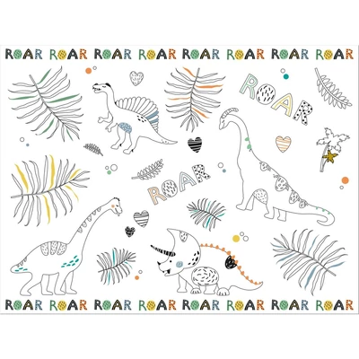 Színezhető tányéralátét - Dínós